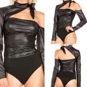 Vegan Leather Bodysuit